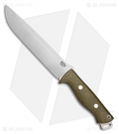 Bark River Bravo II 3V Fixed Blade Knife Green Canvas Micarta (7.00" CPM-3V) 3 Bark River Bravo II 3V Fixed Blade Knife Green Canvas Micarta (7.00" CPM-3V)