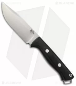 Bark River Bravo Squad Leader Fixed Blade Knife Black Micarta (4.625" A-2)