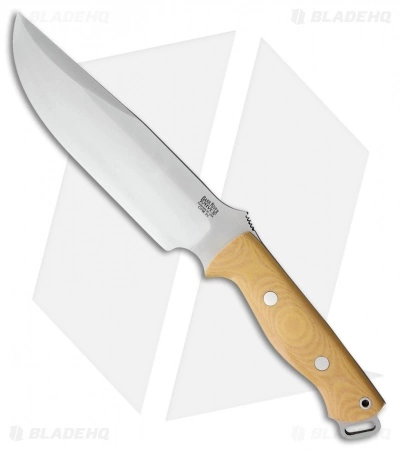 Bark River Bravo Survivor Fixed Blade Antique Ivory Micarta (7.125" CPM-3V) 3 Bark River Bravo Survivor Fixed Blade Antique Ivory Micarta (7.125" CPM-3V)