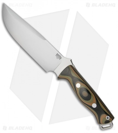 Bark River Bravo Survivor Fixed Blade Knife Green Camo G-10 (7.125" Satin) 3 Bark River Bravo Survivor Fixed Blade Knife Green Camo G-10 (7.125" Satin)