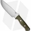 Bark River Bravo Survivor Fixed Blade Knife Green Micarta (7.125" Satin)