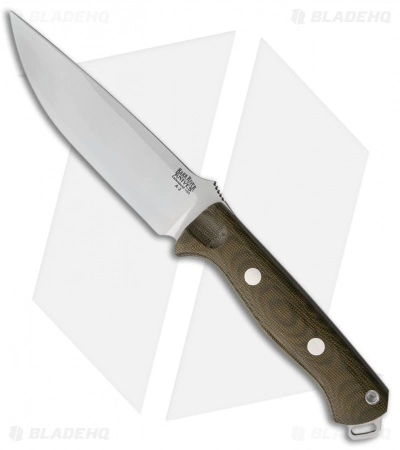 Bark River Bravo Vortex Fixed Blade Knife Green Micarta (5.5" A-2) 3 Bark River Bravo Vortex Fixed Blade Knife Green Micarta (5.5" A-2)