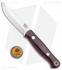 Bark River Bushcrafter Fixed Blade Burgandy Canvas Micarta (3.875" Satin CPM-3V) -Avokelavavat Sales Store Bark River Bushcrafter Burgandy Canvas Micarta Satin BA06123MBU BHQ 96917 jr bottlecap