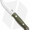 Bark River Bushcrafter Fixed Blade OD Green Canvas Micarta (3.875" Satin CPM-3V)