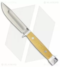 Bark River Canoe Fixed Blade Knife Antique Ivory Canvas Micarta (4.5" A-2)