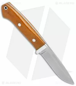 Bark River Classic Drop Point Fixed Blade Natural Micarta (3.75" Satin) -Avokelavavat Sales Store Bark River Classic Drop Point Fixed Blade Natural Micarta Satin BHQ 175403 jr spine
