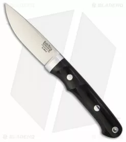 Bark River Classic Utility Caper Fixed Blade Black Canvas Micarta (3.25" Satin)