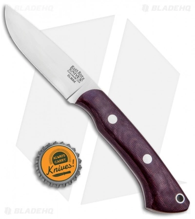 Bark River Featherweight Fox River Fixed Blade Burgandy Micarta (3.1" Satin) 6 Bark River Featherweight Fox River Fixed Blade Burgandy Micarta (3.1" Satin) - Image 4