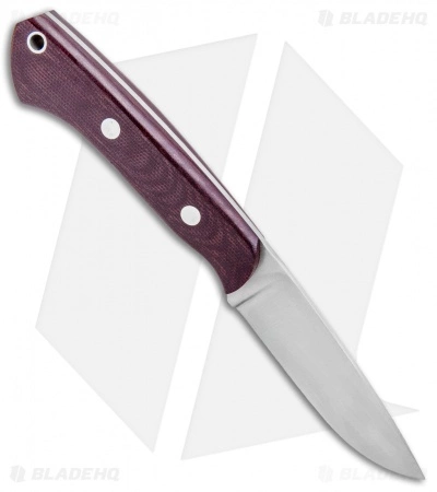 Bark River Featherweight Fox River Fixed Blade Burgandy Micarta (3.1" Satin) 4 Bark River Featherweight Fox River Fixed Blade Burgandy Micarta (3.1" Satin) - Image 2