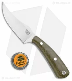 Bark River Fingerling Fixed Blade Knife Green Canvas Micarta (3.25" Satin) -Avokelavavat Sales Store Bark River Fingerling OD Green Canvas Micarta Satin BA01052MGC BHQ 100590 jr bottlecap