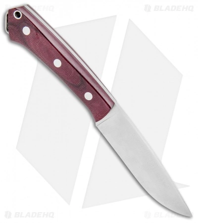 Bark River Fox River Fixed Blade Knife Burgundy Canvas Micarta (4" CPM-3V) 4 Bark River Fox River Fixed Blade Knife Burgundy Canvas Micarta (4" CPM-3V) - Image 2