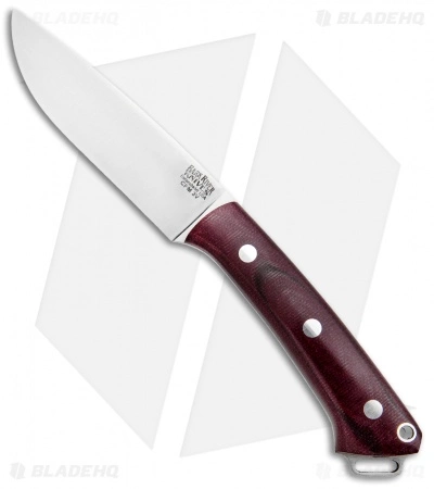 Bark River Fox River Fixed Blade Knife Burgundy Canvas Micarta (4" CPM-3V) 3 Bark River Fox River Fixed Blade Knife Burgundy Canvas Micarta (4" CPM-3V)
