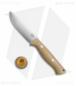 Bark River Knives Gunny Antique Ivory Micarta Fixed Blade Knife (3.75" Satin) -Avokelavavat Sales Store Bark River Gunny Antique Ivory Micarta 07 011M Al S BHQ 6514 jr bottlecap