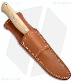 Bark River Knives Gunny Antique Ivory Micarta Fixed Blade Knife (3.75" Satin) -Avokelavavat Sales Store Bark River Gunny Antique Ivory Micarta 07 011M Al S BHQ 6514 jr sheath