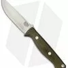 Bark River Gunny Bravo Fixed Blade Knife Green Canvas Micarta (3.78" CPM-3V)