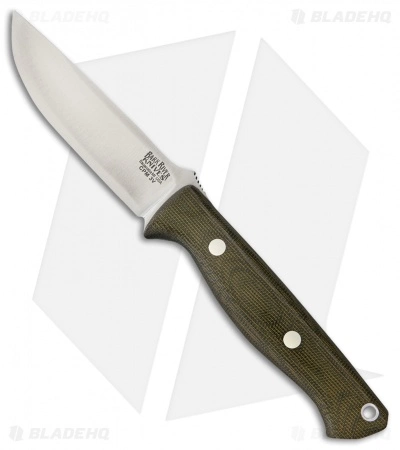 Bark River Gunny Bravo Fixed Blade Knife Green Canvas Micarta (3.78" CPM-3V) 3 Bark River Gunny Bravo Fixed Blade Knife Green Canvas Micarta (3.78" CPM-3V)