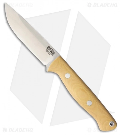 Bark River Gunny Hunter Fixed Blade Knife Antique Ivory Micarta (3.75" CPM 3V) 3 Bark River Gunny Hunter Fixed Blade Knife Antique Ivory Micarta (3.75" CPM 3V)