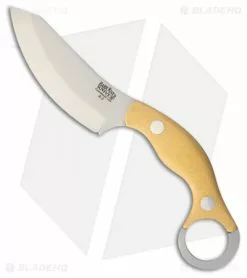 Bark River JX4 Bush Bat Fixed Blade Knife Antique Ivory Micarta (3.5" Satin)