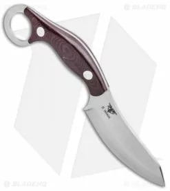 Bark River JX4 Bush Bat Fixed Blade Knife Burgundy Canvas Micarta (3.5" Satin) -Avokelavavat Sales Store Bark River JX4 Bush Bat Burgundy Canvas Micarta Satin BA10151MBU BHQ 92678 jr spine