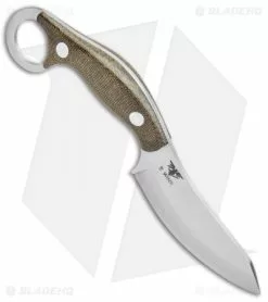 Bark River JX4 Bush Bat Fixed Blade Knife Green Canvas Micarta (3.5" Satin) -Avokelavavat Sales Store Bark River JX4 Bush Bat Green Canvas Micarta Satin BA10151MGC BHQ 92679 jr spine