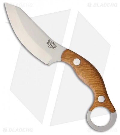 Bark River JX4 Bush Bat Fixed Blade Knife Natural Canvas Micarta (3.5" Satin) 3 Bark River JX4 Bush Bat Fixed Blade Knife Natural Canvas Micarta (3.5" Satin)