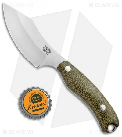 Bark River JX6 Companion Fixed Blade Knife Green Canvas Micarta (3.5" Satin) 6 Bark River JX6 Companion Fixed Blade Knife Green Canvas Micarta (3.5" Satin) - Image 4
