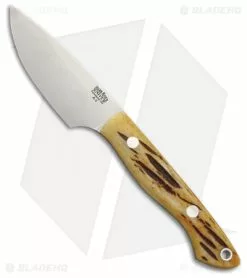 Bark River Kalahari Bushman Fixed Blade Knife Antique Stag Horn (3.25" Satin)