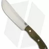Bark River Kalahari II Fixed Blade Knife Green Canvas Micarta (6.875" Satin)