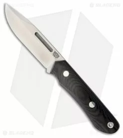 Bark River Knives Springbok II Fixed Blade Black Canvas Micarta (4.25" Satin)