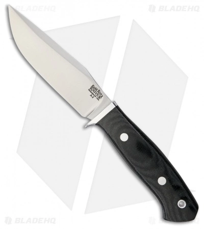 Bark River Matterhorn Fixed Blade Knife Black Canvas Micarta (4.5" Satin) 3 Bark River Matterhorn Fixed Blade Knife Black Canvas Micarta (4.5" Satin)