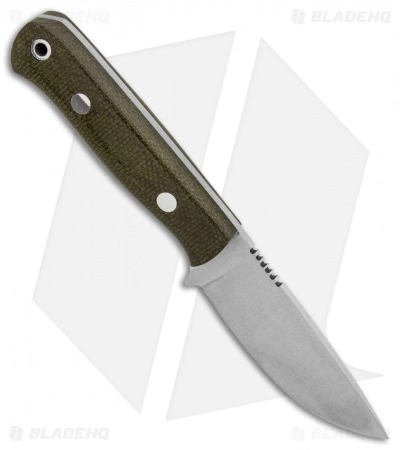 Bark River Bravo Micro Fixed Blade OD Green Canvas Micarta (2.25" Satin CPM-154) 4 Bark River Bravo Micro Fixed Blade OD Green Canvas Micarta (2.25" Satin CPM-154) - Image 2