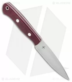 Bark River Mini Aurora Fixed Blade Knife Burgundy Canvas Micarta (3.67" Satin) -Avokelavavat Sales Store Bark River Mini Aurora Burgandy Canvas Micarta Satin BA06025MBU BHQ 99542 jr spine