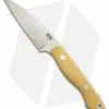 Bark River Mini Bush Seax Fixed Blade Knife Antique Ivory Micarta (3.75" A-2)