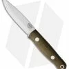 Bark River Mini Bushcrafter Fixed Blade Green Canvas Micarta (2.625" Satin)