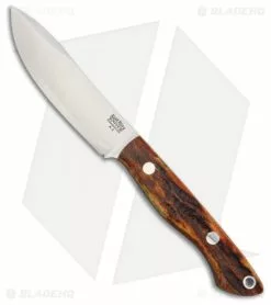 Bark River Mini Kalahari Fixed Blade Knife Antique Stag (3.75"Satin)