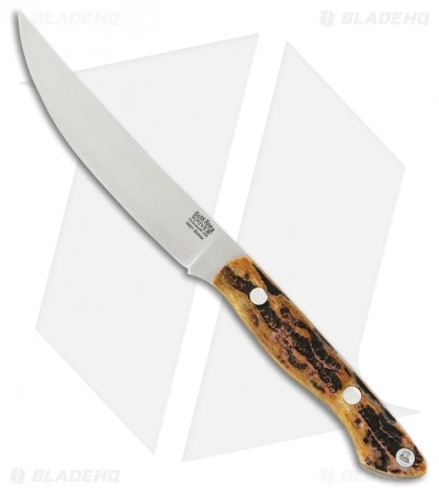Bark River Mini Kalahari Sportsman Fixed Blade Antique Stag Horn (4.875" Satin) 3 Bark River Mini Kalahari Sportsman Fixed Blade Antique Stag Horn (4.875" Satin)