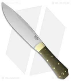 Bear River Knives Bark River Mini Rogue Fixed Blade Knife Green Canvas Micarta (4.75" Satin)
