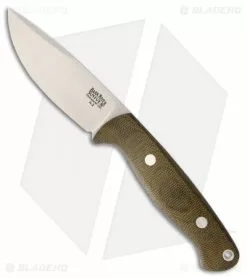 Bark River North Country EDC Fixed Blade Knife Green Canvas Micarta (3.5" A-2)