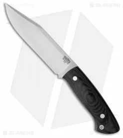 Bark River Ranch Hand Fixed Blade Knife Black Canvas Micarta (5.5" Satin)