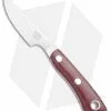 Bark River Rascal II Fixed Blade Knife Burgundy Canvas Micarta (3.1" Satin)