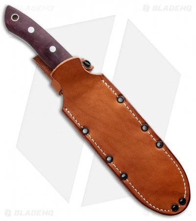 Bark River STS-7.5 Fixed Blade Knife Burgundy Canvas Micarta (7.5" Satin) 5 Bark River STS-7.5 Fixed Blade Knife Burgundy Canvas Micarta (7.5" Satin) - Image 3