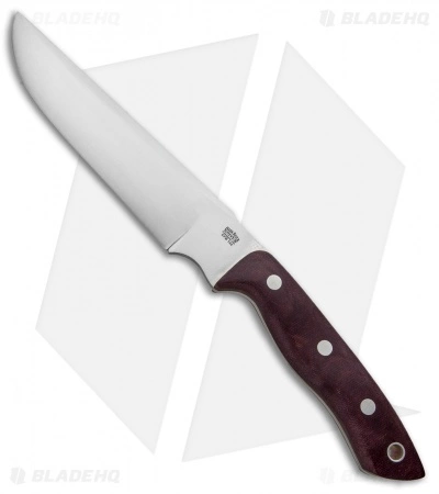 Bark River STS-7.5 Fixed Blade Knife Burgundy Canvas Micarta (7.5" Satin) 3 Bark River STS-7.5 Fixed Blade Knife Burgundy Canvas Micarta (7.5" Satin)