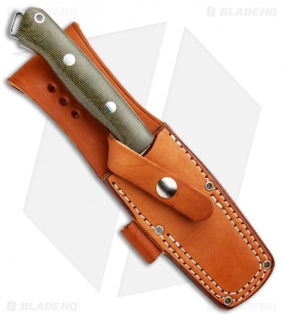 Bark River Squad Leader Fixed Blade Knife Green Micarta (4.6" Satin 3V) 5 Bark River Squad Leader Fixed Blade Knife Green Micarta (4.6" Satin 3V) - Image 3