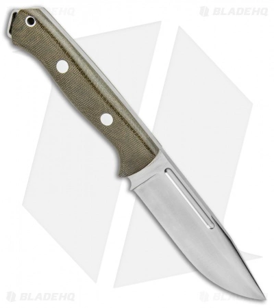 Bark River Squad Leader Fixed Blade Knife Green Micarta (4.6" Satin 3V) 4 Bark River Squad Leader Fixed Blade Knife Green Micarta (4.6" Satin 3V) - Image 2