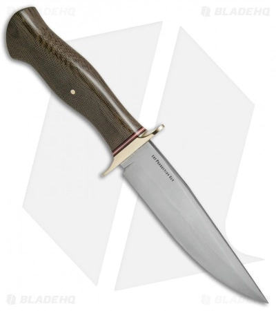 Bark River Vest Pocket Bowie A Fixed Blade Knife Green Micarta (5.375" Satin) 4 Bark River Vest Pocket Bowie A Fixed Blade Knife Green Micarta (5.375" Satin) - Image 2