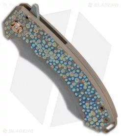 Bat Cave Blades #14 Folding Knife Titanium Paintbrush Speckled (3.25" Acid) -Avokelavavat Sales Store Bat Cave Blades 14 Folding Knife Ti Speckled Dimpled BHQ 117286 jr spine