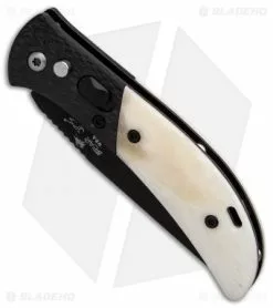 Bear OPS Bold Action IX Automatic Knife Smooth White Bone/CF (2.8" Black) 8 Bear OPS Bold Action IX Automatic Knife Smooth White Bone/CF (2.8" Black) -Avokelavavat Sales Store Bear OPS Bold Action IX Smooth White Bone CF Black BHQ 90654 er spine