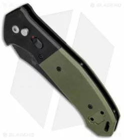 Bear OPS Bold Action V Tanto Automatic Knife Black/Green G-10 (3.75" Black) -Avokelavavat Sales Store Bear OPS Bold Action V Tanto Black Green G 10 Black 33021 BHQ 51650 jr spine