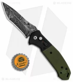 Bear OPS Mini Bold Action V Tanto Auto Knife Black/Green G-10 (3.25" Damascus) -Avokelavavat Sales Store Bear OPS Mini Bold Action V Tanto Auto Black Green G 10 Damascus AC 500 B4 LD BHQ 83232 jr bottlecap