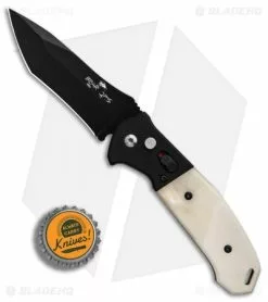 Bear OPS Mini Bold Action V Tanto Automatic Knife Black G-10/Bone (3.25" Black) -Avokelavavat Sales Store Bear OPS Mini Bold Action V Tanto Black G10 Bone Black BHQ 90655 er bottlecap